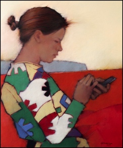 girl with mobile  40&middot;51
SOLD